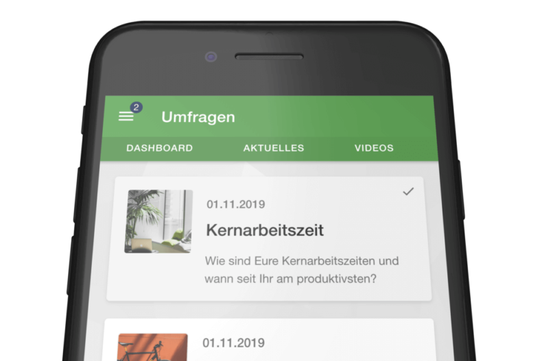 Mitarbeiter App: Umfragen