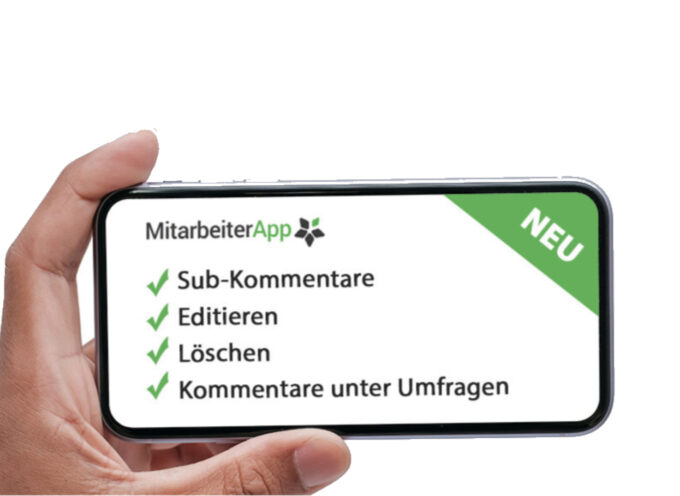 Kommentarfunktion der Mitarbeiter-App